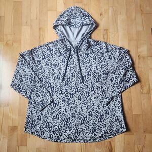 Marc New York Performance Printed Gray Black Hoodie Sweatshirt, Women's, XXL